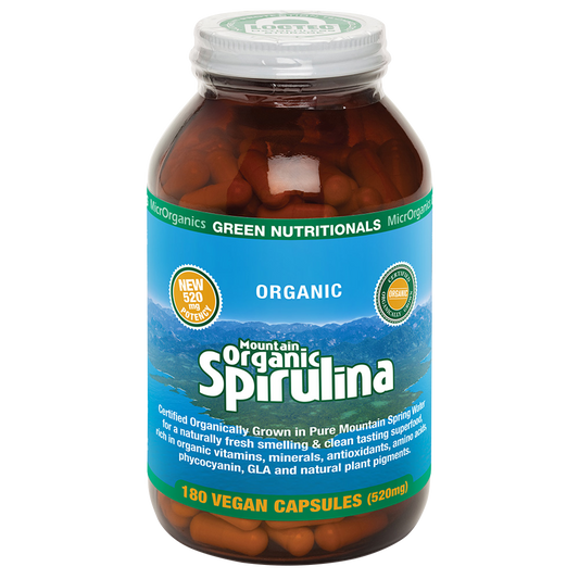 Green Nutritionals Organic Spirulina 180 Caps