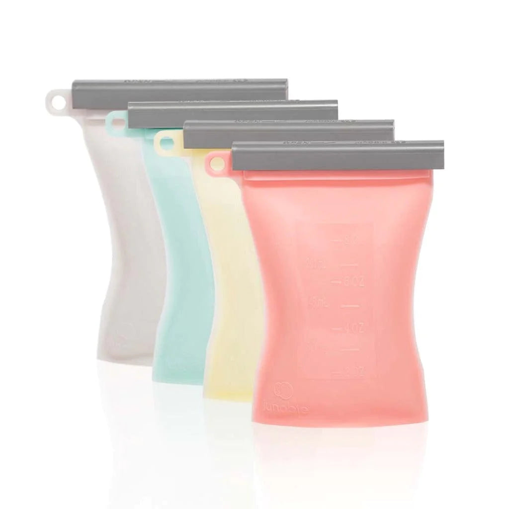 Junobie Reusable Silicone Breastmilk Storage Pouches 4pk