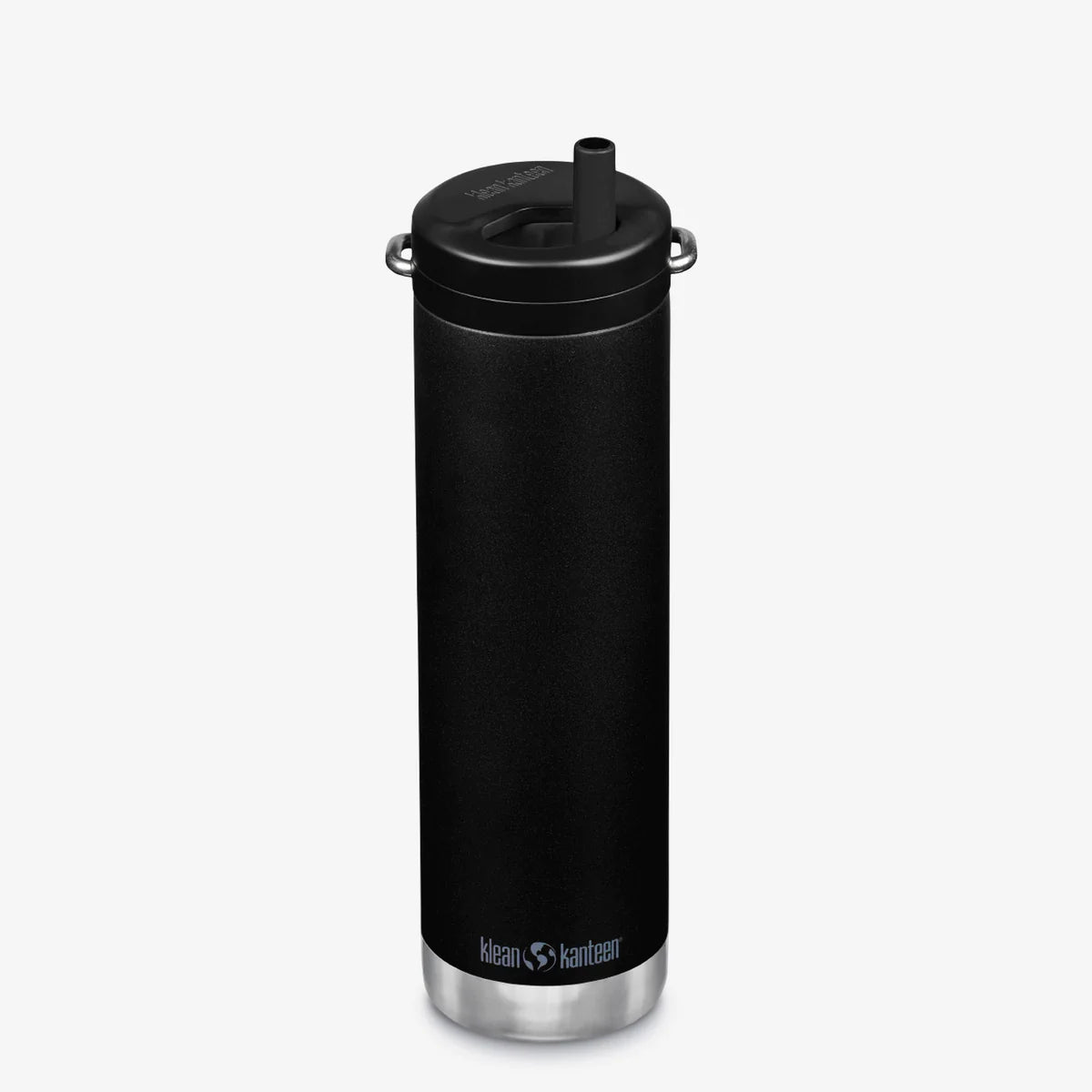 Klean Kanteen Insulated Water Bottle With Straw Black