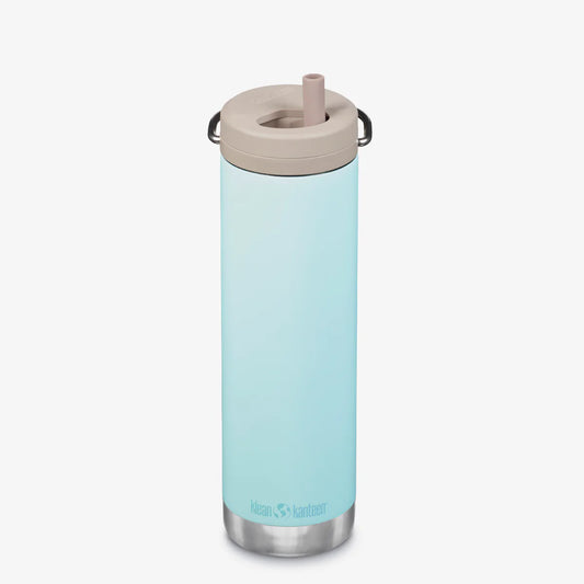 Klean Kanteen Insulated Water Bottle With Straw Blue