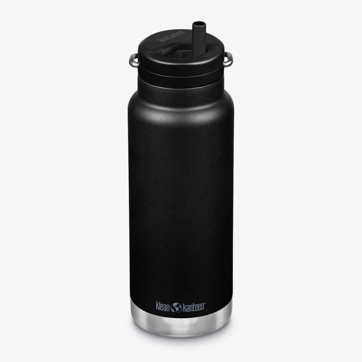 Klean Kanteen Insulated Water Bottle With Straw Black